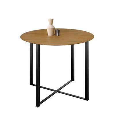 Mesa De Jantar Renata 100 Cm Tampo Redondo Preto Ype Com 4 Cadeiras 061 Preto Madeira Imbuia -artefamol