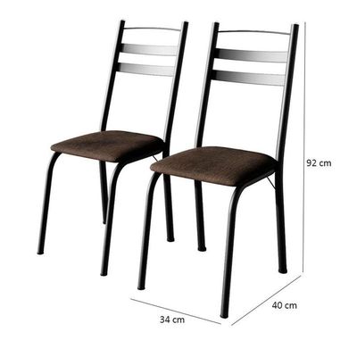 Mesa De Jantar Renata 100 Cm Tampo Redondo Preto Ype Com 4 Cadeiras 061 Preto Madeira Imbuia -artefamol