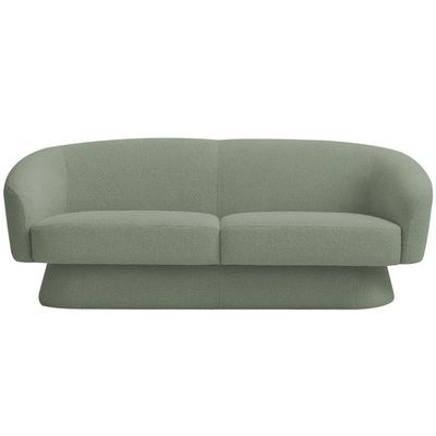 Sofá Orgânico 03 Lugares 180cm Liz Bouclé Verde Claro - Nexta Casa