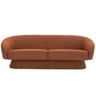 Sofá Sala De Estar 03 Lugares 180cm Liz Linho Terracota Suave - Nexta Casa