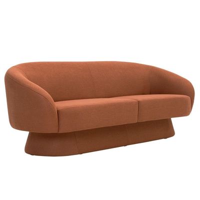 Sofá Sala De Estar 03 Lugares 180cm Liz Linho Terracota Suave - Nexta Casa