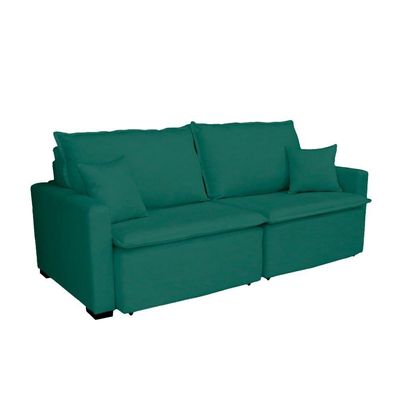 Sofá Cama Tóquio Com Almofadas Soltas 2.20m-verde