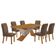 Mesa De Jantar Yasmin 180 Mdf Laminado E 6 Cadeiras Melissa Veludo Capuccino/naturale/off White