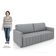 Sofá Cama Casal Retrátil 3 Lugares 220cm Atlas M22 Linho Cinza - Mpozenato