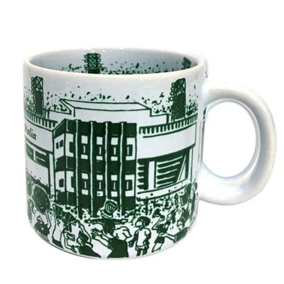 Caneca Estádio do Palestra Itália Canecaria 360 ML Cerâmica Palmeiras  Licenciada Branco