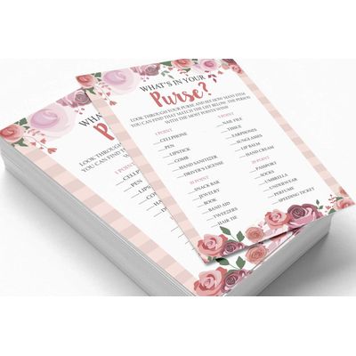 50 Cartões Florais para Chá de Noiva e Despedida de Solteira, em Lote, Quadrados em Branco, Preenchíveis, Ideias de Presente - Inkdotpot 12,7 Cm × 17,78 Cm / Branco - O Que Tem na Sua Bolsa