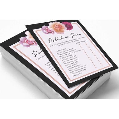Cartões Florais Quadrados em Branco para Chá de Noiva e Despedida de Solteira 50 Unidades para Preencher Ideias de Presente - Inkdotpot 12,7 Cm × 17,78 Cm / Branco - Esmalte ou Filme