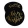 Etiqueta de Papel Metalizado para Pendurar 'Merry Christmas' de Lembrancinha - Inkdotpot 50 Etiquetas Metalizadas / Preto - Dourado