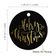 Etiqueta de Papel Metalizado para Pendurar 'Merry Christmas' de Lembrancinha - Inkdotpot 50 Etiquetas Metalizadas / Preto - Dourado
