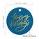 Etiquetas de Papel Metalizado 'Happy Holiday' para Lembrancinhas e Pendurar - Inkdotpot 50 Etiquetas Metalizadas / Azul - Dourado