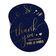 Etiquetas de Papel para Pendurar em Lembrancinhas de Casamento 'Thank You' com Detalhe Metalizado - Inkdotpot 100 Etiquetas Metalizadas / Azul - Dourado