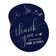 Etiquetas de Papel para Pendurar em Lembrancinhas de Casamento 'Thank You' com Detalhe Metalizado - Inkdotpot 100 Etiquetas Metalizadas / Azul - Prata