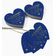 Tags de Papel para Lembrancinhas de Casamento 'Abraços e Beijos de', Pendentes com Acabamento Metalizado - Inkdotpot 50 Etiquetas Metalizadas / Azul - Dourado