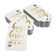 Novas Etiquetas de Papel Pendentes com Foil Artesanal para Lembrancinhas de Casamento 'Hugs and Kisses' - Inkdotpot 50 Etiquetas Metalizadas / Branco - Prata