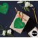 Etiquetas Pendentes Metalizadas para Lembrancinhas de Garrafa de Casamento 'Beijos e Abraços' - Inkdotpot 50 Etiquetas Metalizadas / Verde - Dourado