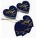 Etiquetas de Garrafa 'Kiss The Miss Goodbye' Metalizadas Para Lembrancinhas de Despedida de Solteira - Inkdotpot 50 Etiquetas Metalizadas / Azul - Dourado