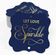 Etiquetas de Papel para Casamento 'Let Love Sparkle' DIY, Formato Bracket, Foil, para Pendurar - Inkdotpot 100 Etiquetas Metalizadas / Azul - Dourado
