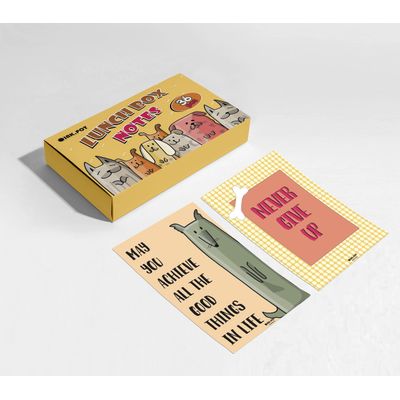 36 Bilhetes para Lancheira para Crianças e Adolescentes, Frases Inspiradoras Diárias, Afirmações Positivas, Tema Cachorro - Inkdotpot 8,89 Cm × 6,35 Cm / Laranja