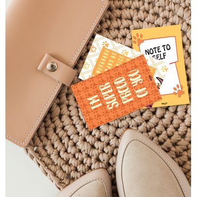 36 Bilhetes para Lancheira para Crianças e Adolescentes, Frases Inspiradoras Diárias, Afirmações Positivas, Tema Cachorro - Inkdotpot 8,89 Cm × 6,35 Cm / Laranja