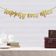 Bandeirolas Cursivas em Relevo Prensado 'Happily Ever After' Banner Metálico Dourado para Casamento e Festa - Inkdotpot Dourado