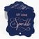 Etiquetas de Papel para Casamento 'Let Love Sparkle' DIY, Formato Bracket, Foil, para Pendurar - Inkdotpot 100 Etiquetas Metalizadas / Azul - Ouro Rosé
