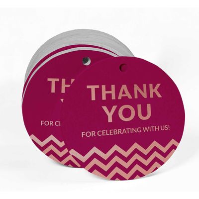 Obrigado por Celebrar Conosco Chá de Noiva/Bebê/Aposentadoria/Casamento/Aniversário Etiquetas de Papel Pendentes Metalizadas - Inkdotpot 100 Etiquetas Metalizadas / Rosa - Ouro Rosé