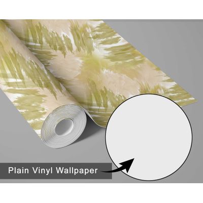 Papel de Parede com Pinceladas Artísticas Verdes, Vinil Autoadesivo, Faça-Você-Mesmo para Quarto, Armários e Sala - S4Sassy 63,5 cm (L) × 304,8 cm (C) / Verde - Vinil Texturizado