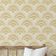 Papel de Parede Efeito Leque Estilo Asiático Autoadesivo Decorativo Fácil DIY para Quarto e Sala - Amarelo - S4Sassy 63,5 cm (L) × 304,8 cm (C) / Amarelo - Vinil Liso