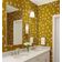 Papel de Parede Pássaros Voando Amarelo, Vinil Autoadesivo Decorativo, Revestimento DIY Fácil para Quarto, Sala e Ambientes - S4Sassy 63,5 cm (L) × 304,8 cm (C) / Amarelo - Vinil Texturizado