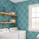 Papel de Parede Motivo de Folhas Estilo Asiático, Vinil Autoadesivo, Decorativo, Fácil Aplicação Para Quarto e Sala - Verde - S4Sassy 63,5 cm (L) × 914,4 cm (C) / Verde - Vinil Liso