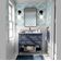 Vinílico Autoadesivo Folha Leque Chic, Papel Contact À Prova d'Água Azul, Removível para Quartos, Salas, Locação e Armários - S4Sassy 63,5 cm (L) × 152,4 cm (C) / Azul - Vinil Texturizado