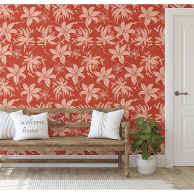 Papel de Parede Vinil Autoadesivo Folhas Retrô Chic Impermeável Removível Rosa para Quartos e Salas, Armários, Espaços Locados - S4Sassy 63,5 cm (L) × 914,4 cm (C) / Rosa - Vinil Liso