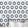 Papel de Parede Vinílico Autoadesivo Urban Chic Circle Ikat À Prova D'Água Cinza Removível para Quartos e Salas em Locação - S4Sassy 63,5 cm (L) × 914,4 cm (C) / Cinza - Vinil Liso