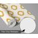 Papel de Parede Vinílico Autoadesivo Ikat Circular Urbano Impermeável - Amarelo, Removível para Quarto, Sala e Ambientes Alugados - S4Sassy 63,5 cm (L) × 914,4 cm (C) / Amarelo - Vinil Liso