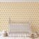 Papel de Parede Vinílico Autoadesivo Ikat Circular Urbano Impermeável - Amarelo, Removível para Quarto, Sala e Ambientes Alugados - S4Sassy 63,5 cm (L) × 914,4 cm (C) / Amarelo - Vinil Liso