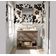 Papel de Parede Autoadesivo Removível Bege Floral, Mural Preto para Quarto, Banheiro, Lavanderia, Interior do Closet - S4Sassy 63,5 cm (L) × 152,4 cm (C) / Preto - Vinil Liso