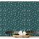 Papel de Parede Autoadesivo Removível Floral Petite Midnight, Mural Instantâneo Verde para Quarto, Banheiro, Lavanderia, Closet - S4Sassy 63,5 cm (L) × 914,4 cm (C) / Verde - Vinil Liso