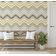 Revestimento de Parede Autoadesivo Zigzag Tribal em Vinil Removível, Mural Amarelo para Quarto, Banheiro, Lavanderia, Closet - S4Sassy 63,5 cm (L) × 609,6 cm (C) / Amarelo - Vinil Liso
