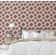 Papel de Parede Vinílico Autoadesivo Estampa Floral Geométrica Mural Estilo Asiático, Banheiro, Lavanderia e Closet Marrom - S4Sassy 63,5 cm (L) × 152,4 cm (C) / Marrom - Vinil Liso