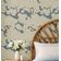 Revestimento Vinílico Autoadesivo Branco, Estampa Floral de Copa, Mural Estilo Asiático para Banheiro, Lavanderia e Closet - S4Sassy 63,5 cm (L) × 914,4 cm (C) / Branco - Vinil Liso