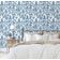 Papel de Parede Jardim do Templo Estilo Asiático Autoadesivo Revestimento Decorativo DIY Fácil para Quarto e Sala Azul - S4Sassy 63,5 cm (L) × 914,4 cm (C) / Azul - Vinil Texturizado
