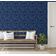 Papel de Parede Autoadesivo Estampa Botânica Azul, Mural, Papel Contact para Paredes, Destaque para Entrada e Escritório, Solução - S4sassy 63,5 cm (L) × 304,8 cm (C) / Azul - Vinil Liso