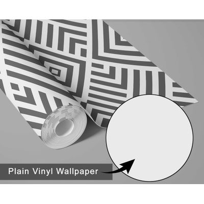 Papel de Parede Autoadesivo Geométrico em Losangos Cinza, Vinil Removível DIY, Papel Contact para Parede de Destaque na Entrada - S4sassy 63,5 cm (L) × 609,6 cm (C) / Cinza - Vinil Texturizado