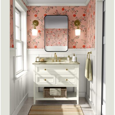 Papel de Parede Autocolante Decorativo Floral Delicado Laranja, Vinil Impermeável Removível, Ideal para Inquilinos, Quarto e Sala - S4sassy 63,5 cm (L) × 304,8 cm (C) / Laranja - Vinil Liso