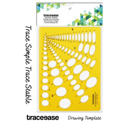 Traceease Triângulo Equilátero 60° Molde Quilting/Costura, Estêncil Plástico Medição Angular Corte Têxtil 13,9 x 16,5 cm - IBA Crafts Amarelo