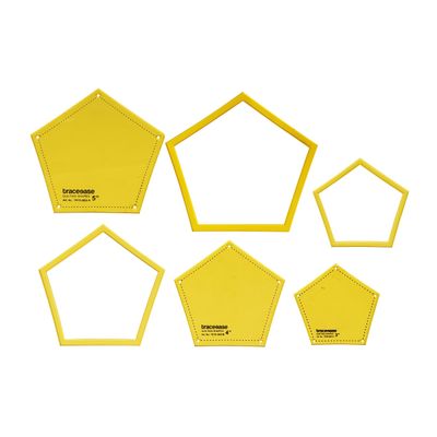 Kit de 24 Peças de Moldes e Ferramentas de Desenho para Quilting, Caderno DIY e Scrapbook para Escritório e Escola - Traceease Amarelo