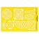 Traceease Estêncil Simples de Plástico para Diário, Símbolos de Nós Celtas, Régua Estêncil de Acrílico, 19 cm x 11,4 cm - IBA Crafts Amarelo