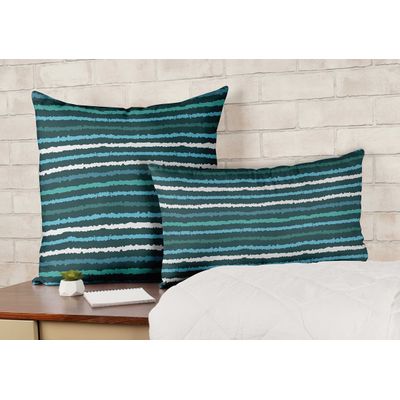 Capas de Almofada Decorativas Estampadas Tema Azul - Vargottam 45,72 Cm × 45,72 Cm – Quadrado / Azul