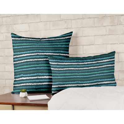 Capas de Almofada Decorativas Estampadas Tema Azul - Vargottam 45,72 Cm × 45,72 Cm – Quadrado / Azul