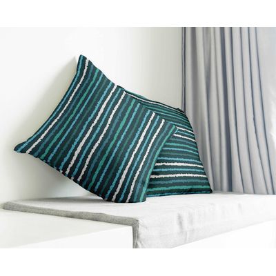 Capas de Almofada Decorativas Estampadas Tema Azul - Vargottam 45,72 Cm × 45,72 Cm – Quadrado / Azul